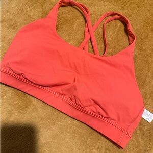 Lululemon women’s energy bra orange size 10